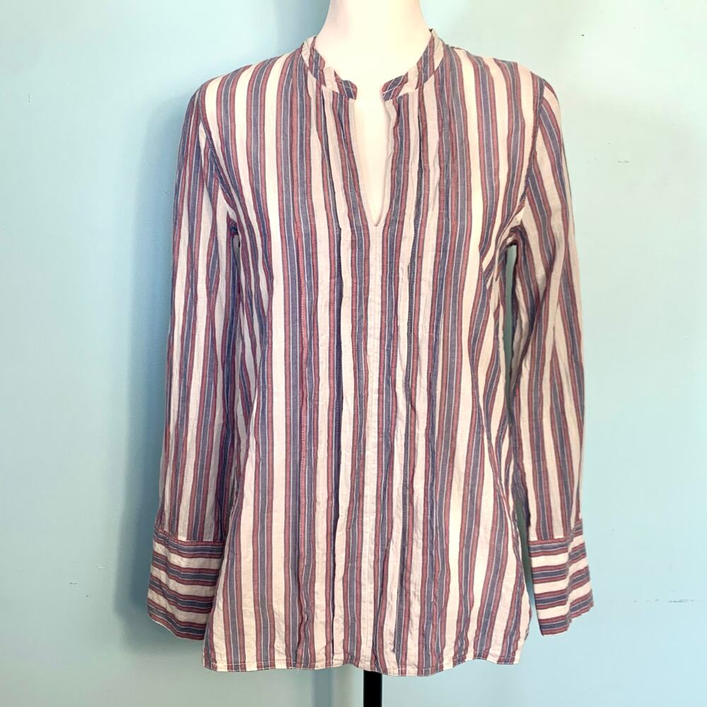 J. Crew Striped Popover Top Size 2